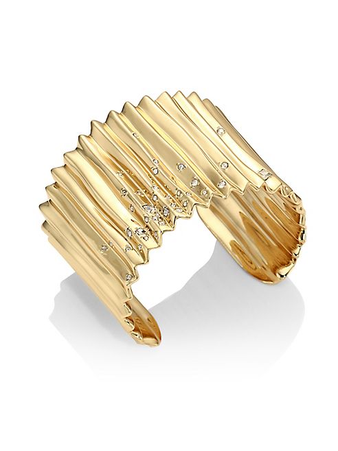 Alexis Bittar - Elements Crystal-Studded Pleated Cuff