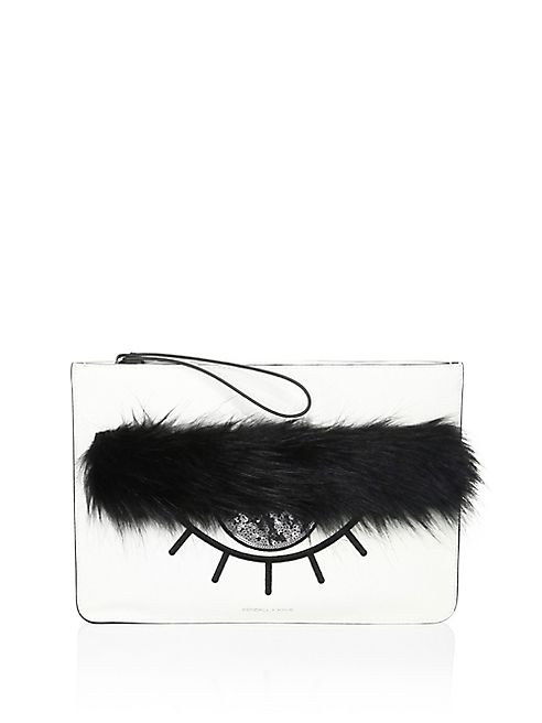 KENDALL + KYLIE - Annie Eyelash Leather Pouch