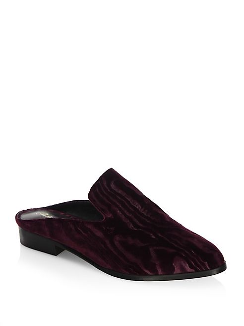 Robert Clergerie - Alice Textured Velvet Mules