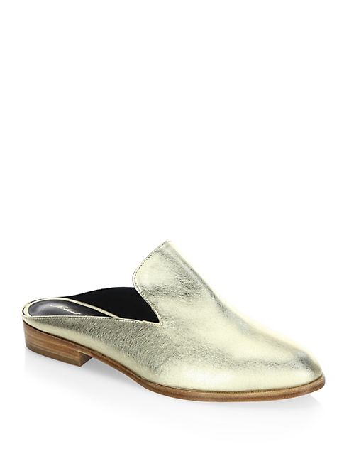 Robert Clergerie - Alice Metallic Leather Mules