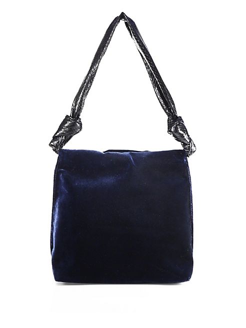 The Row - Velvet & Python Shoulder Bag