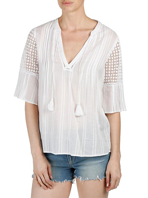 PAIGE - Cecile Lace-Inset Blouse