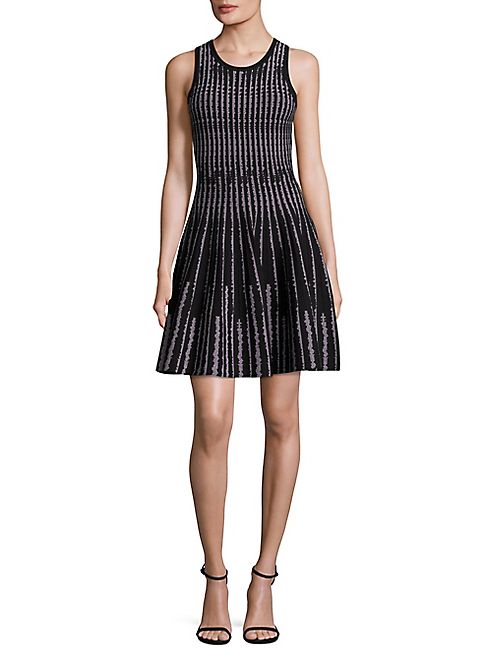 MILLY - Vertical Optic Flare Dress