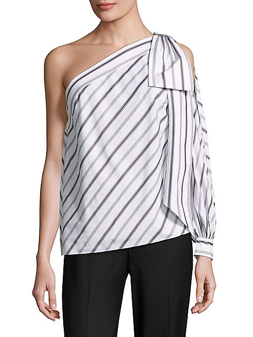 MILLY - Striped Shirting Nina Top