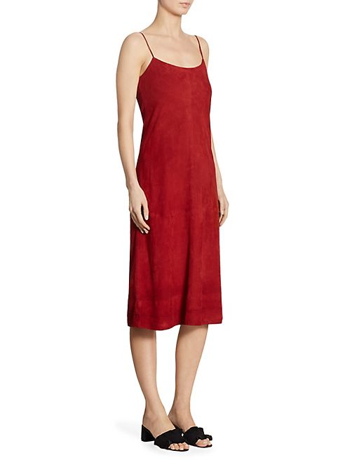 Theory - Telson Suede Crepe Dyed Slip Dress