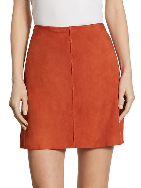 Theory - Irenah A-Line Leather Skirt