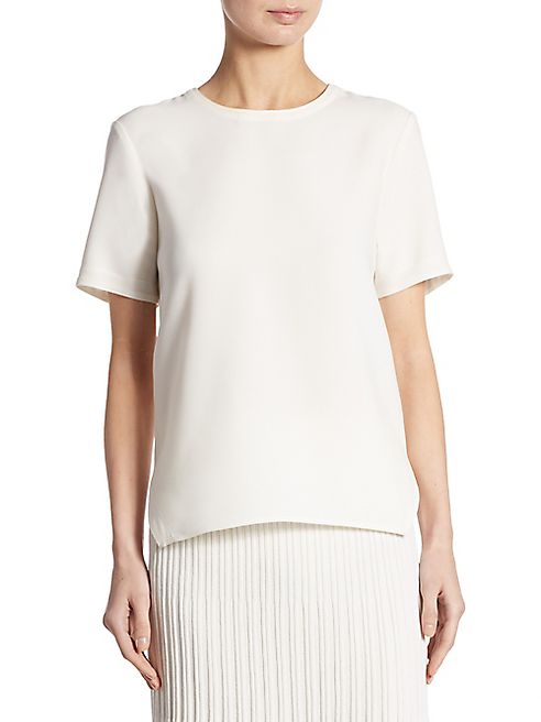 DKNY - Silk-Trim Tee