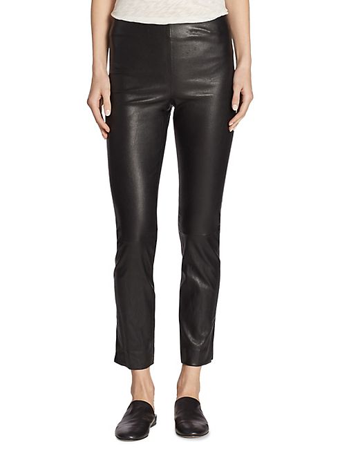 Vince - Leather Split Crop Pants