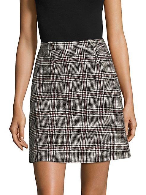 Carven - Plaid Wool Skirt