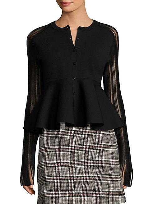 Carven - Peplum Cardigan