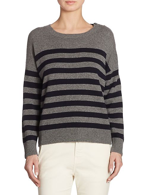 Vince - Cashmere Shoulder Button Top