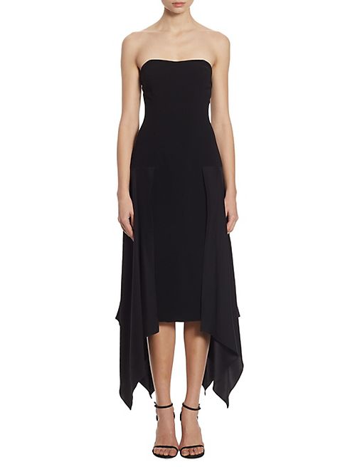 Cinq à Sept - Elsa Drapey Crepe Strapless Dress