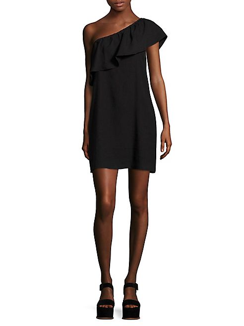 7 For All Mankind - Ruffled One-Shoulder Dress