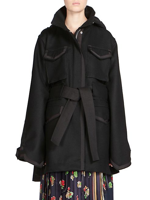 Sacai - Melton Wool Jacket