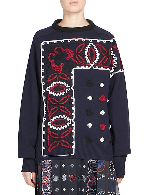 Sacai - Bandana Wool Pullover