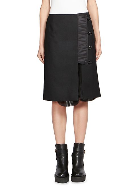 Sacai - Melton Wool Skirt