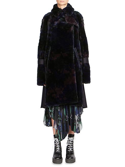 Sacai - Digital Faux Fur Coat