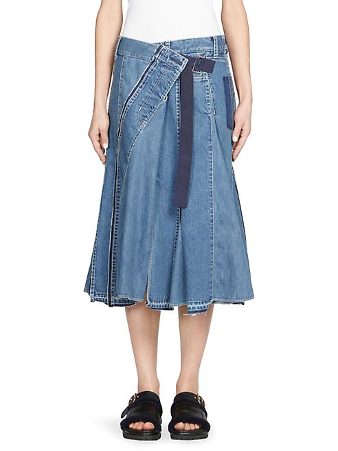 Sacai - Cotton Denim Skirt