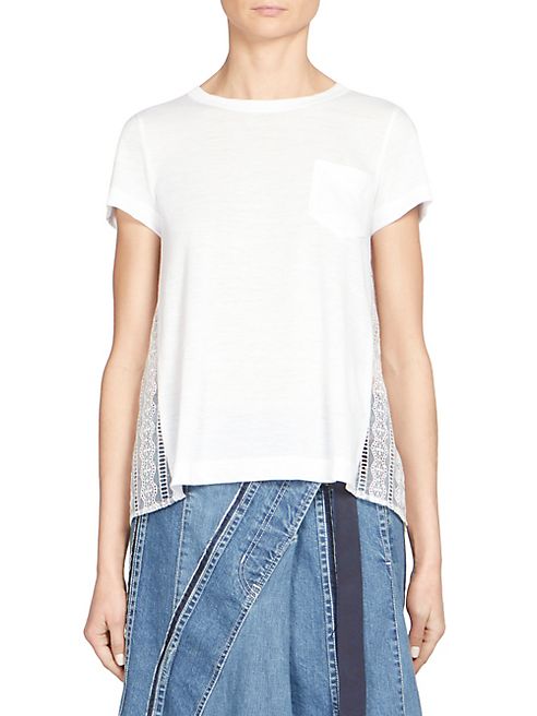 Sacai - Linen Lace Tee