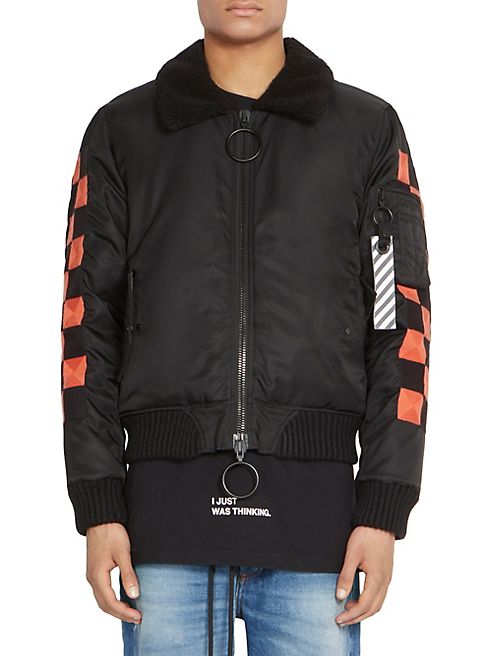 Off-White - Checker Bomber Jacket