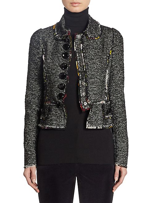 Dolce & Gabbana - Floral-Seam Tweed Jacket