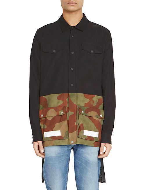 Off-White - Split Camo Button-Down Shirt