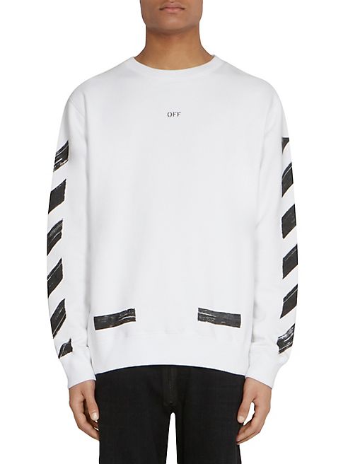 Off-White - Diagonal Brushed Crewneck Sweatshirt