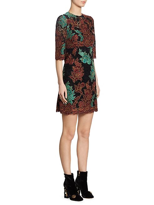 Dolce & Gabbana - Floral Lace Dress