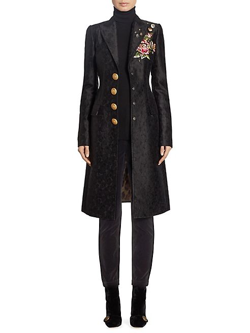 Dolce & Gabbana - Floral Embroidered Jacquard Coat