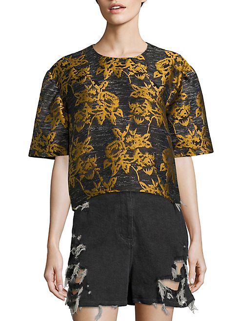 Public School - Dolores Floral Jacquard Top