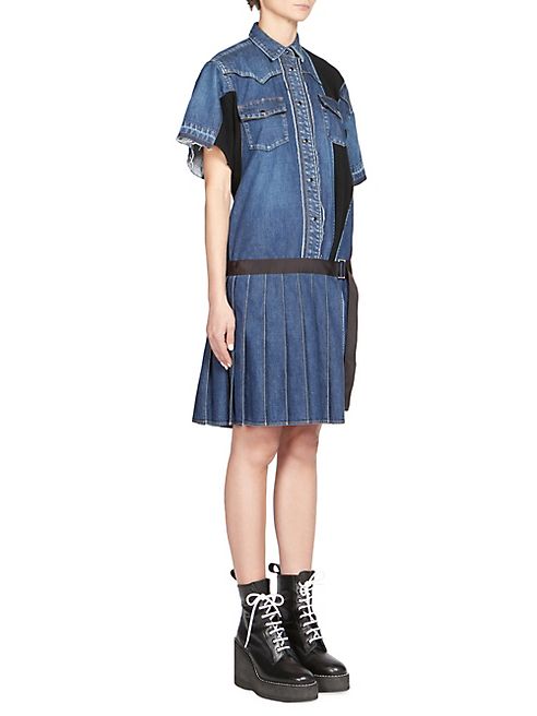 Sacai - Cotton Denim Dress