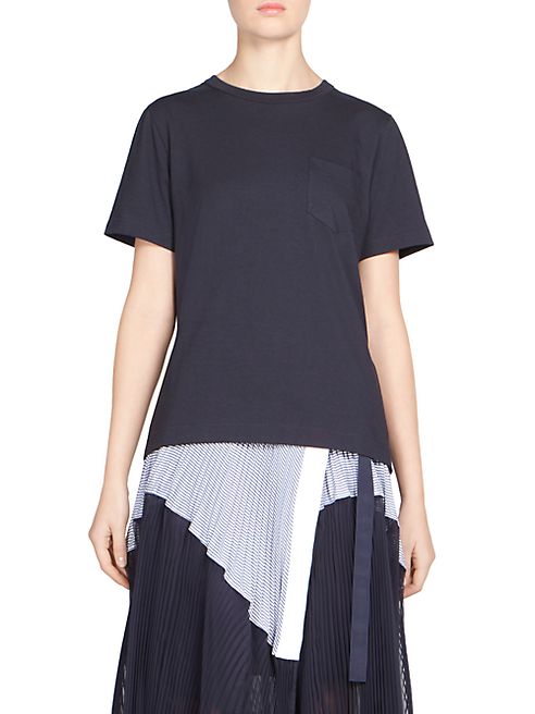 Sacai - Striped Cotton Tee