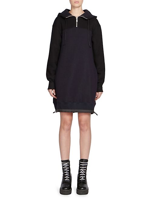 Sacai - Cotton Sweatshirt Dress