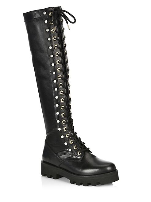 Altuzarra - Cosmo Knee High Leather Jungle Boots