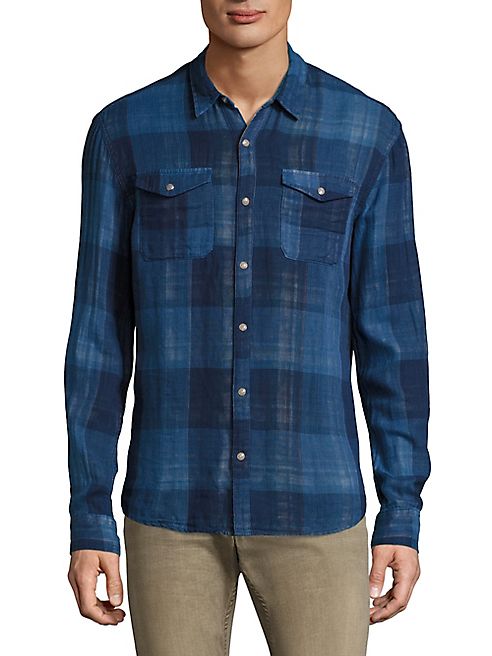 John Varvatos - Western Heathered Cotton Shirt