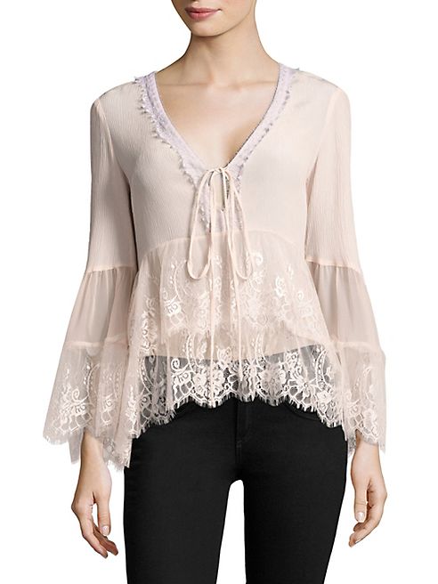 Nanette Lepore - Virginia Lace Silk Top