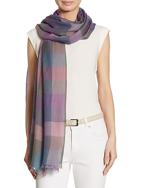 Loro Piana - Harlequin Plaid Cashmere & Silk Scarf