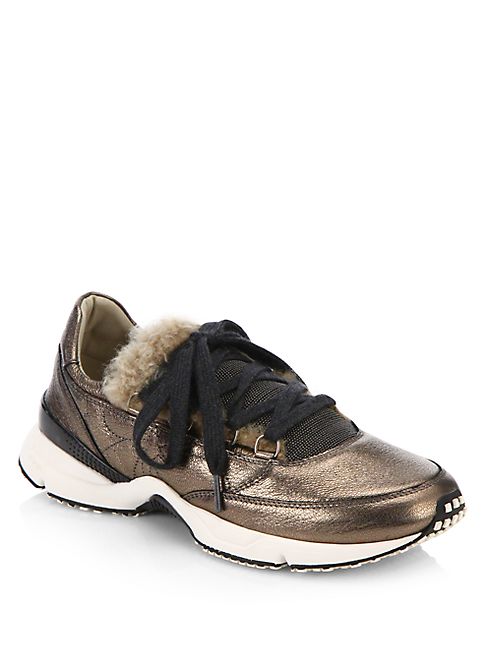 Brunello Cucinelli - Metallic Leather Runner Sneaker