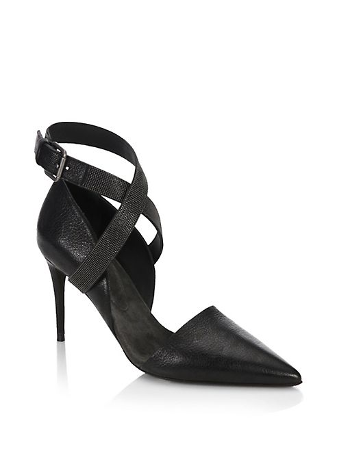 Brunello Cucinelli - Monili Leather Pumps