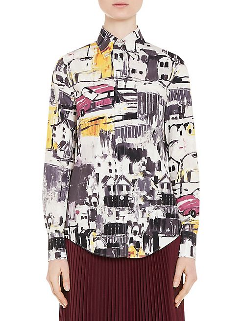 Prada - Car-Print Poplin Shirt