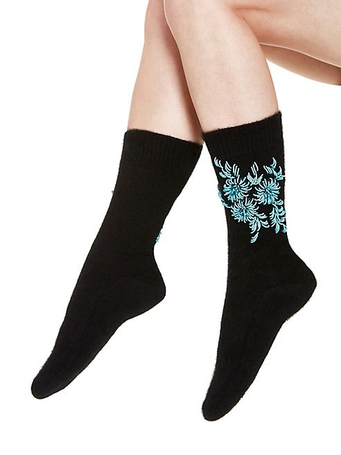 Prada - Bead-Embroidered Wool Socks