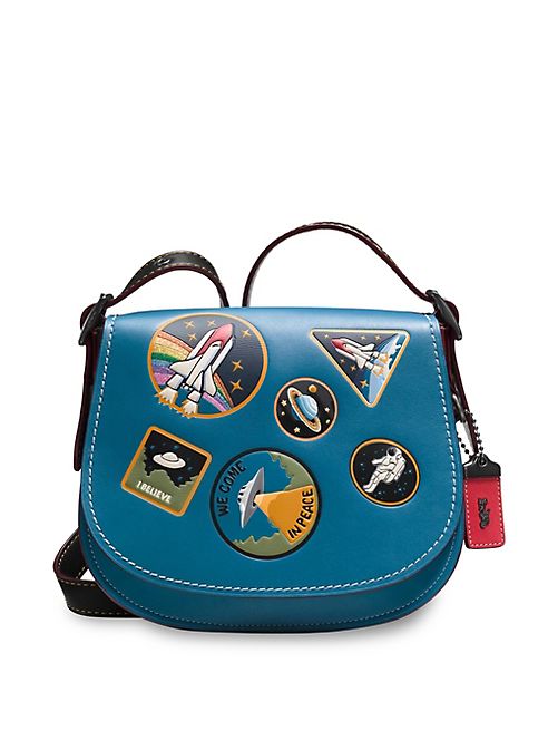 COACH 1941 - Space Patches Leather Saddle Bag