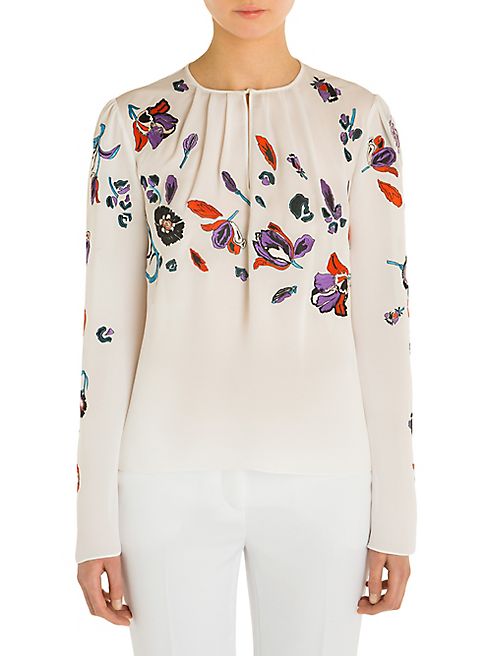 Emilio Pucci - Embroidered Silk Blouse