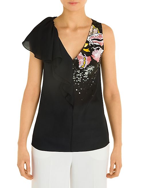 Emilio Pucci - Front Ruffle Top