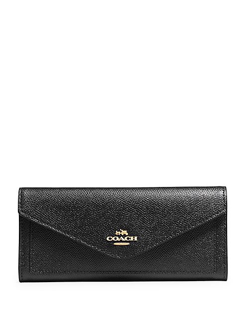 COACH - Snap-Flap Leather Wallet