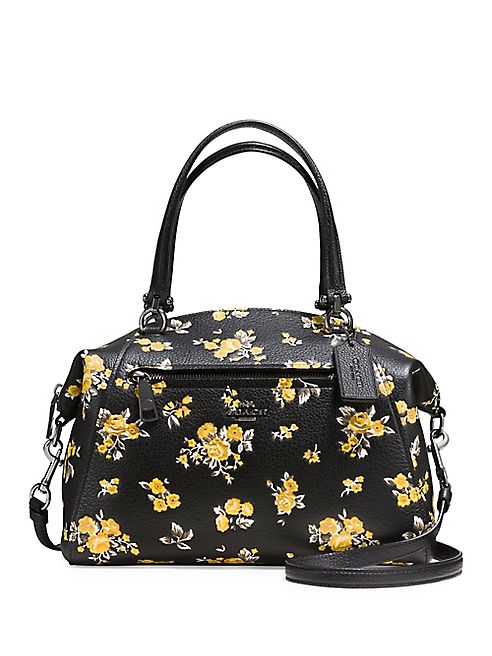 COACH - Prairie-Print Leather Satchel