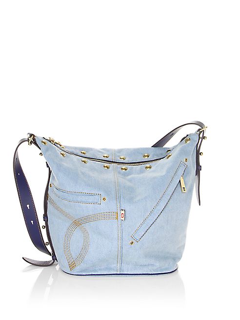 Marc Jacobs - The Sling Convertible Studded Denim Bag