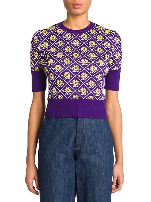 Miu Miu - Wool Floral Pullover