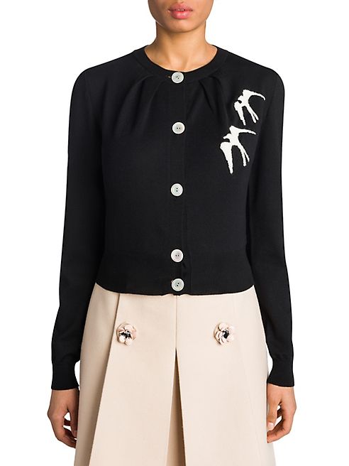 Miu Miu - Wool Intarsia Bird Cardigan