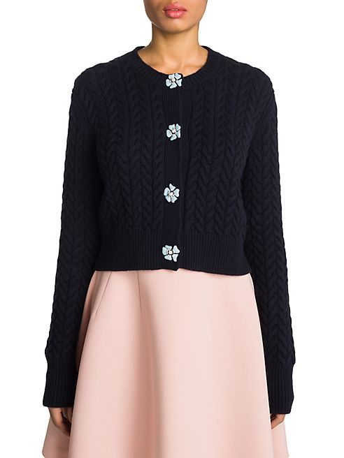 Miu Miu - Cashmere Cable Knit Cardigan